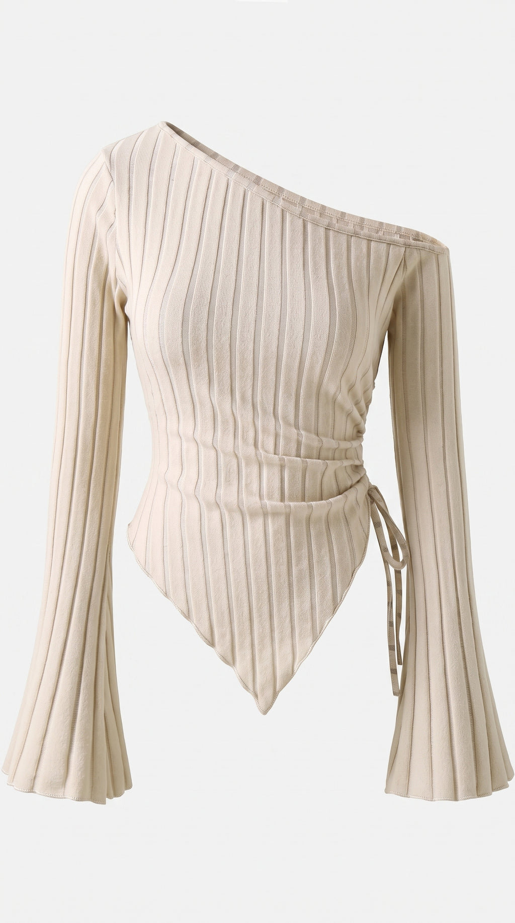 Women's Off-Shoulder Bell Sleeve Knit Top