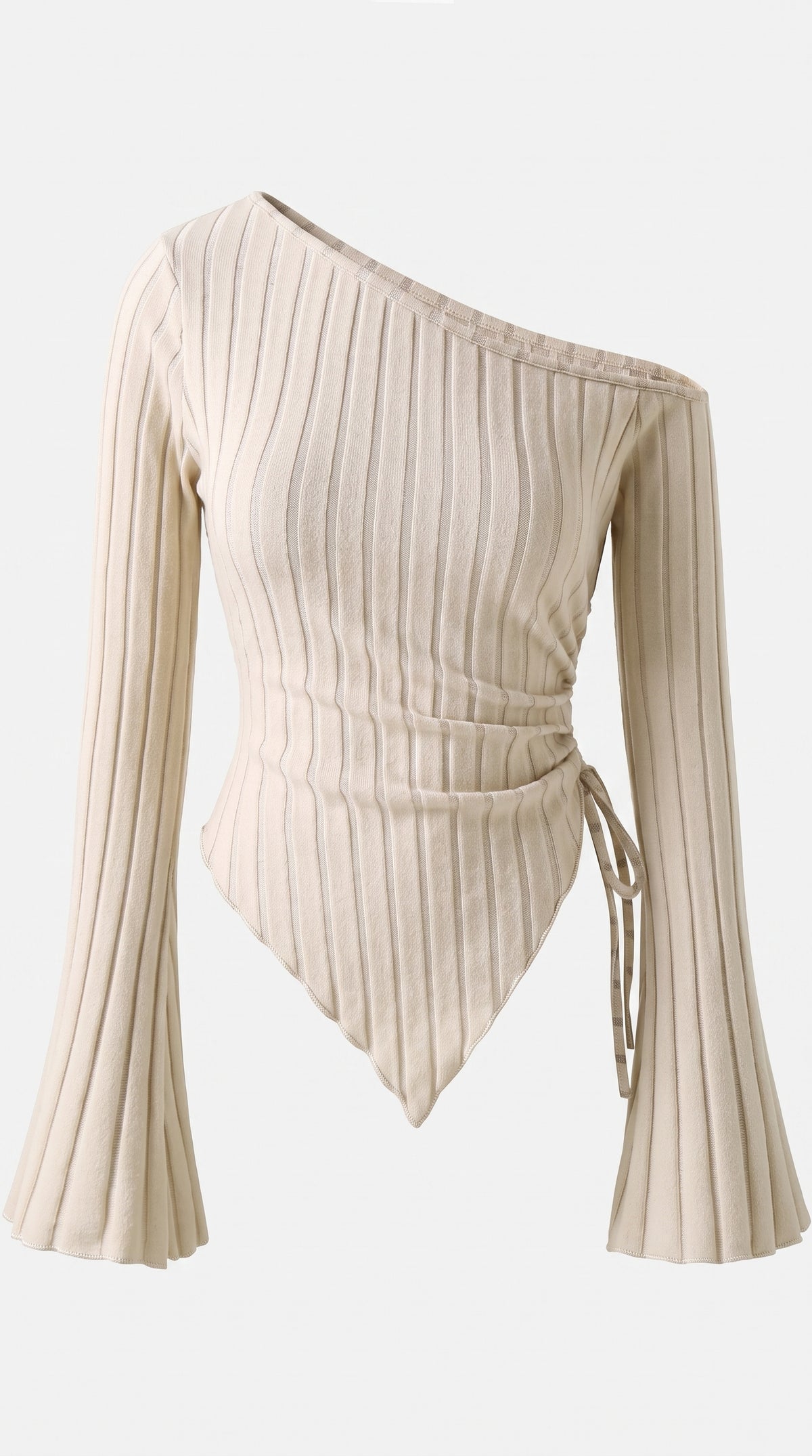 Women's Off-Shoulder Bell Sleeve Knit Top