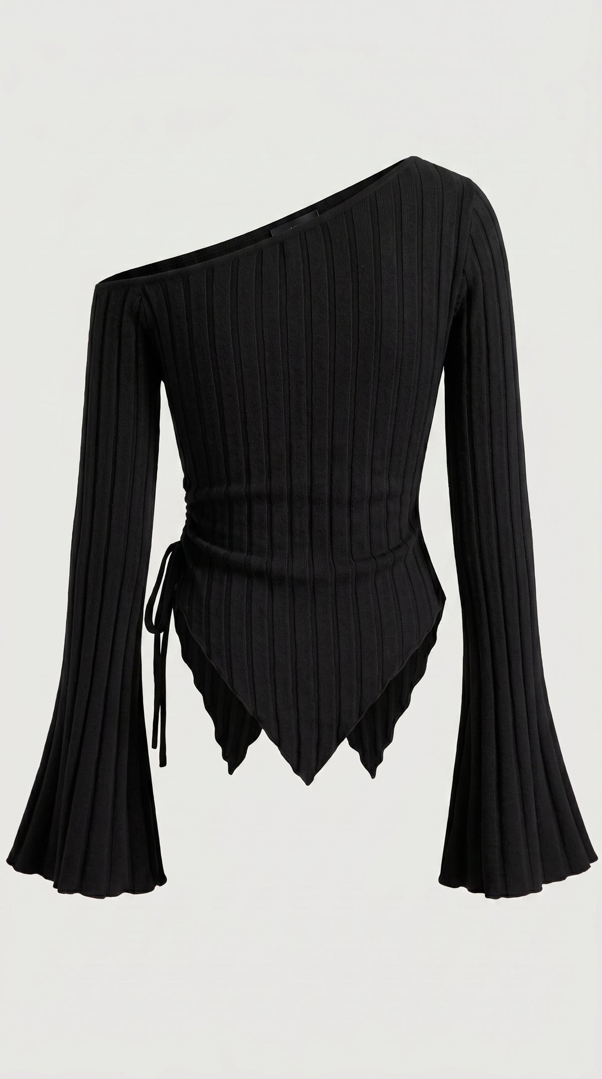 Women's Off-Shoulder Bell Sleeve Knit Top
