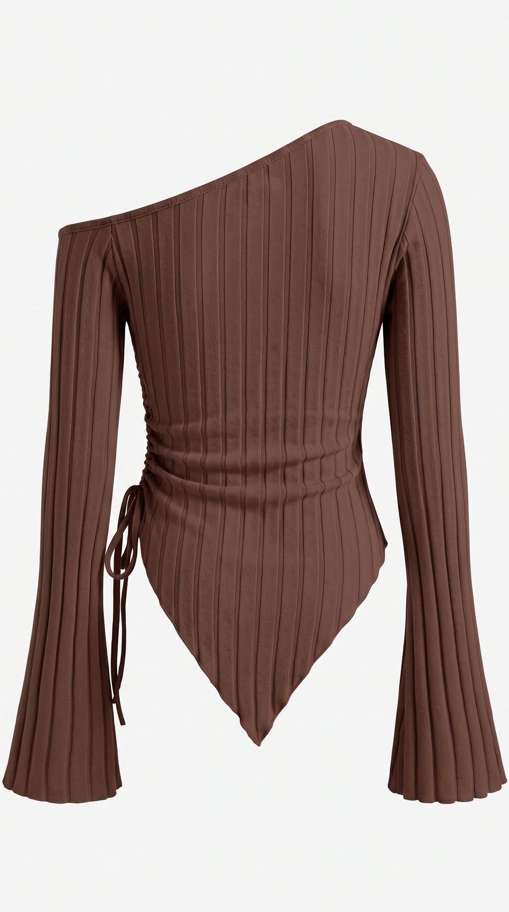 Women's Off-Shoulder Bell Sleeve Knit Top