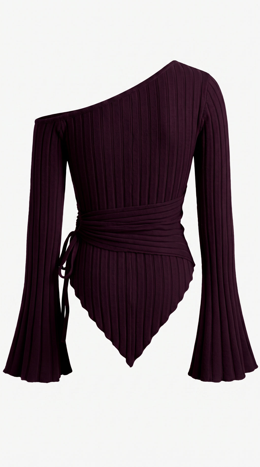 Women's Off-Shoulder Bell Sleeve Knit Top