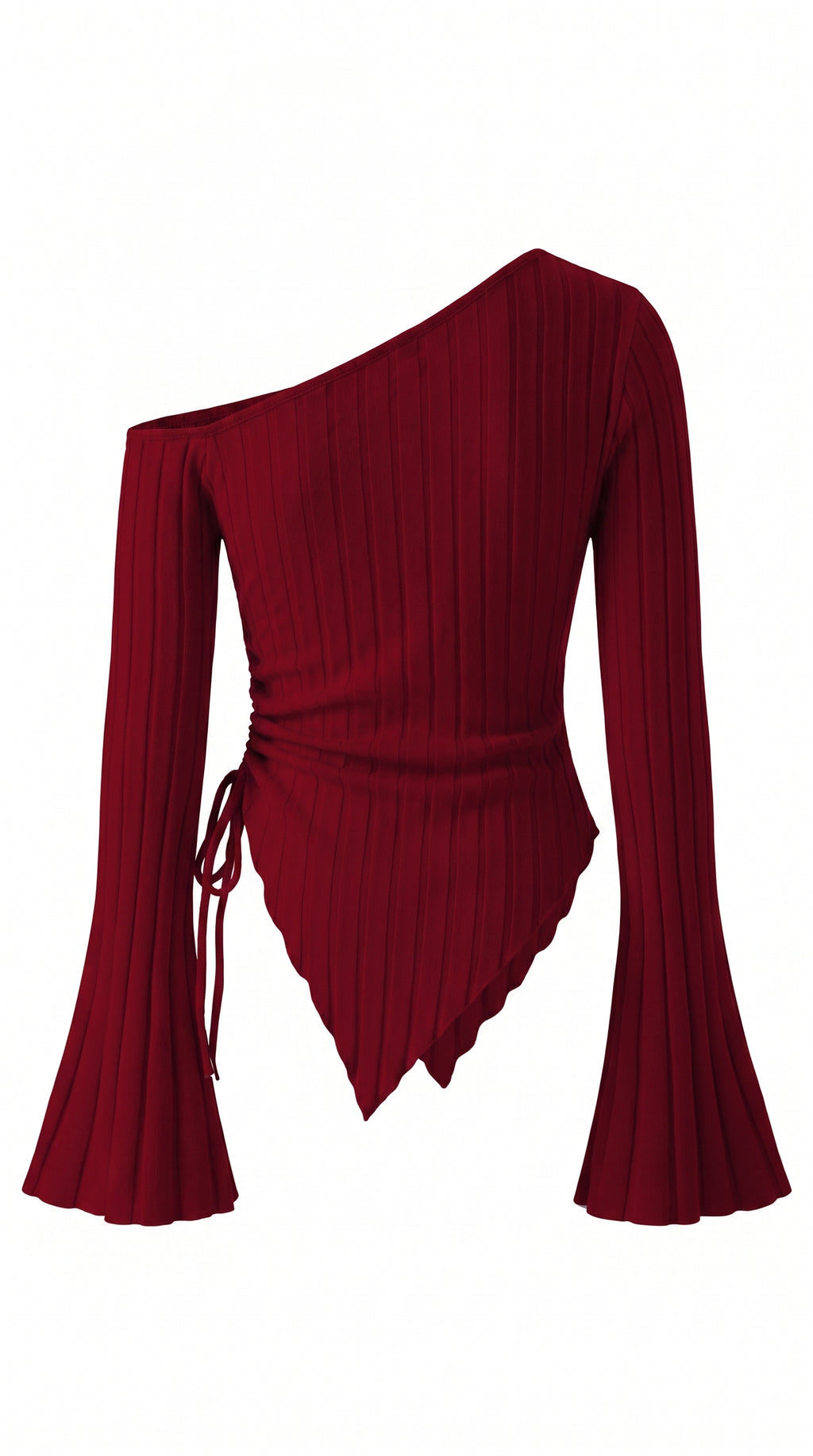 Women's Off-Shoulder Bell Sleeve Knit Top