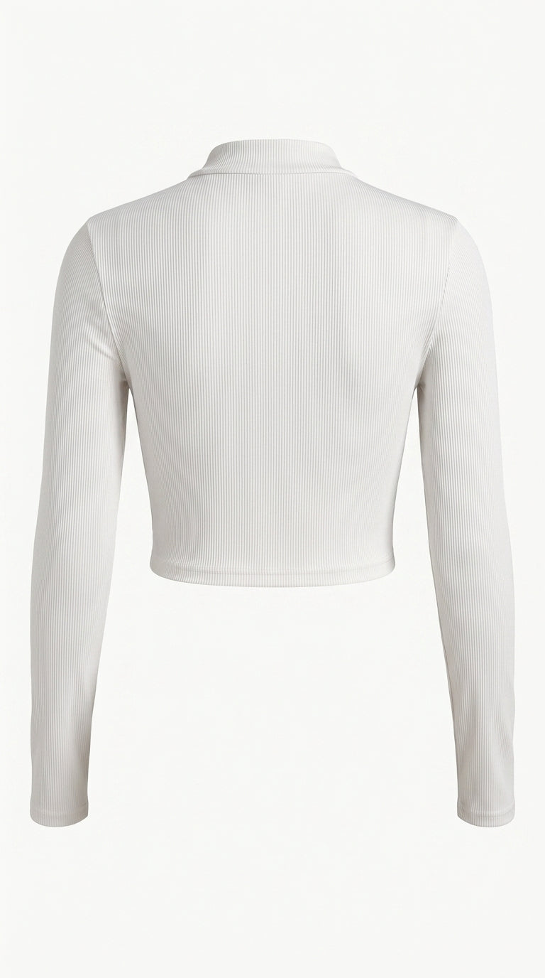 Womens Slim Fit V-Neck Long Sleeve Top
