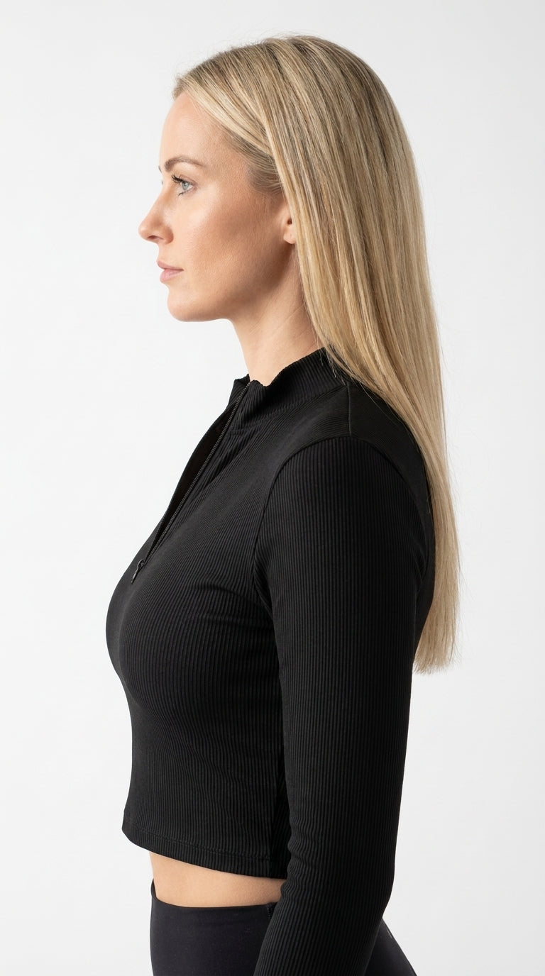 Womens Slim Fit V-Neck Long Sleeve Top